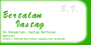 bertalan vastag business card